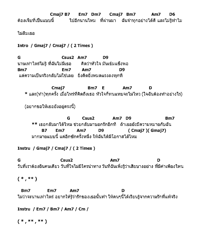 คอร์ดเพลง เนื้อเพลง โอกาส, คอร์ดเพลง โอกาส ของ Fuse, คอร์ดเพลงของ Fuse, เนื้อร้อง โอกาส Fuse, โอกาส คอร์ดง่าย ๆ, คอร์ด โอกาส ต้นฉบับ