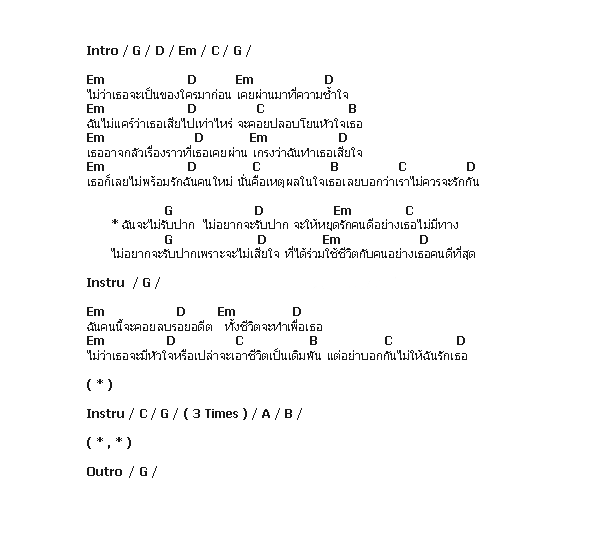 คอร์ดเพลง เนื้อเพลง จะไม่รับปาก, คอร์ดเพลง จะไม่รับปาก ของ Clash, คอร์ดเพลงของ Clash, เนื้อร้อง จะไม่รับปาก Clash, จะไม่รับปาก คอร์ดง่าย ๆ, คอร์ด จะไม่รับปาก ต้นฉบับ