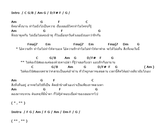 คอร์ดเพลง เนื้อเพลง โง่, คอร์ดเพลง โง่ ของ Infamous, คอร์ดเพลงของ Infamous, เนื้อร้อง โง่ Infamous, โง่ คอร์ดง่าย ๆ, คอร์ด โง่ ต้นฉบับ