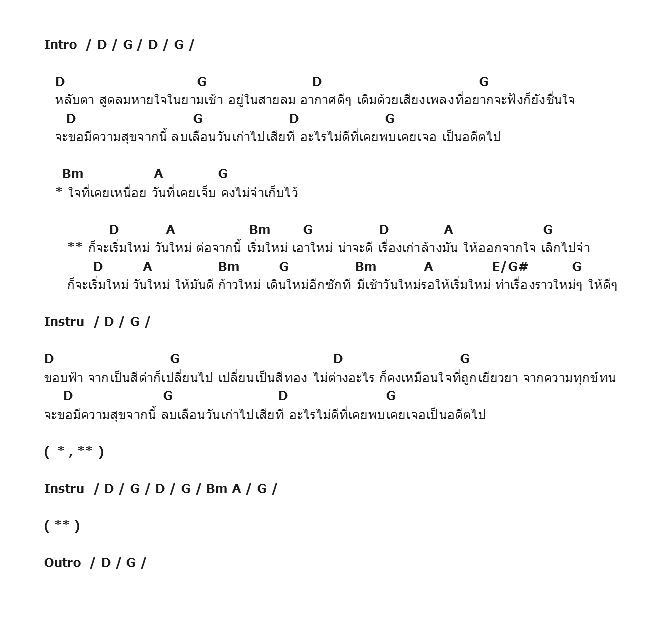 คอร์ดเพลง เนื้อเพลง วันใหม่, คอร์ดเพลง วันใหม่ ของ Da Endorphine, คอร์ดเพลงของ Da Endorphine, เนื้อร้อง วันใหม่ Da Endorphine, วันใหม่ คอร์ดง่าย ๆ, คอร์ด วันใหม่ ต้นฉบับ
