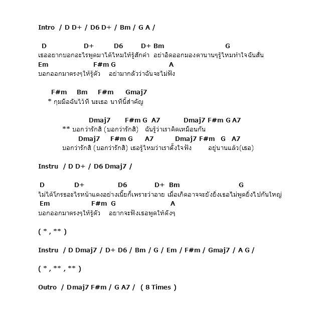 คอร์ดเพลง เนื้อเพลง บอกว่ารักสิ, คอร์ดเพลง บอกว่ารักสิ ของ Hus Band, คอร์ดเพลงของ Hus Band, เนื้อร้อง บอกว่ารักสิ Hus Band, บอกว่ารักสิ คอร์ดง่าย ๆ, คอร์ด บอกว่ารักสิ ต้นฉบับ