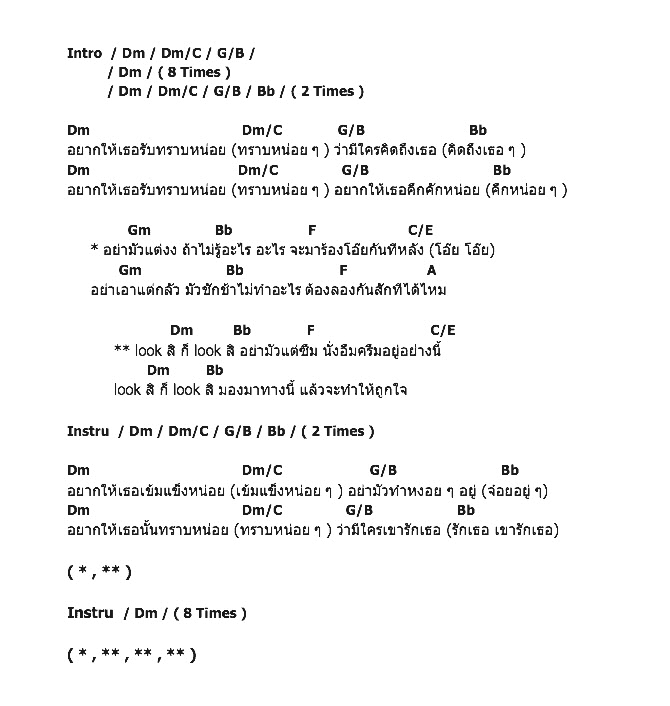 คอร์ดเพลง เนื้อเพลง Look สิ, คอร์ดเพลง Look สิ ของ Neko Jump, คอร์ดเพลงของ Neko Jump, เนื้อร้อง Look สิ Neko Jump, Look สิ คอร์ดง่าย ๆ, คอร์ด Look สิ ต้นฉบับ