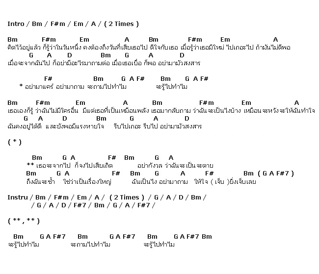 คอร์ดเพลง เนื้อเพลง รู้ไปทำไม, คอร์ดเพลง รู้ไปทำไม ของ Micro, คอร์ดเพลงของ Micro, เนื้อร้อง รู้ไปทำไม Micro, รู้ไปทำไม คอร์ดง่าย ๆ, คอร์ด รู้ไปทำไม ต้นฉบับ