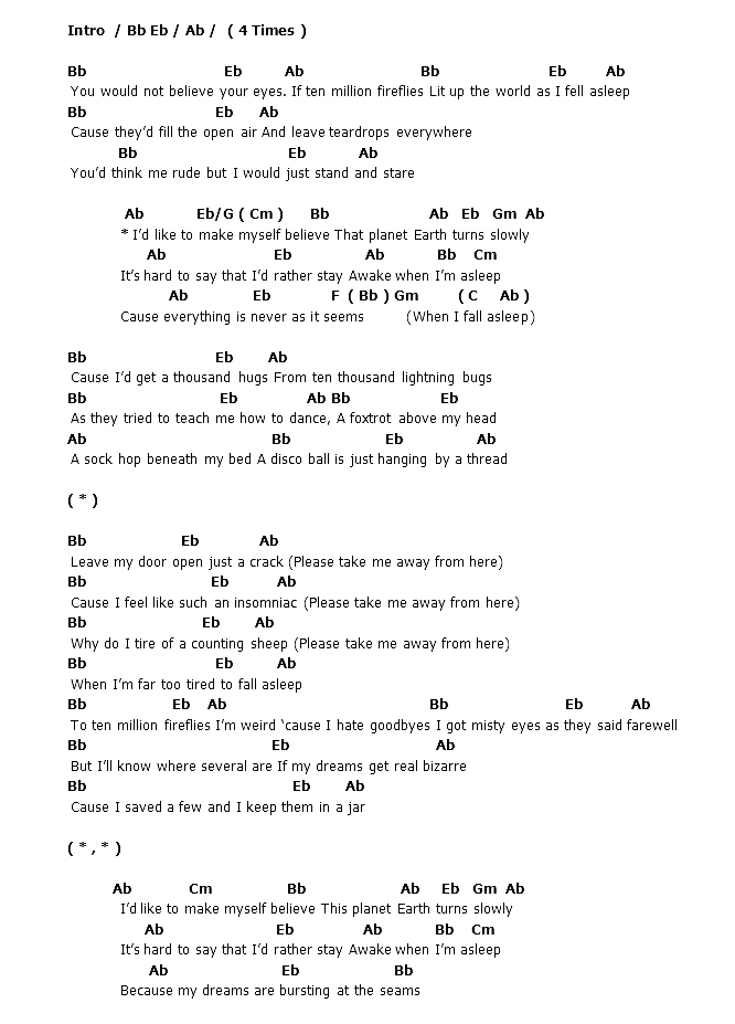 คอร์ดเพลง เนื้อเพลง Fireflies, คอร์ดเพลง Fireflies ของ Owl City, คอร์ดเพลงของ Owl City, เนื้อร้อง Fireflies Owl City, Fireflies คอร์ดง่าย ๆ, คอร์ด Fireflies ต้นฉบับ