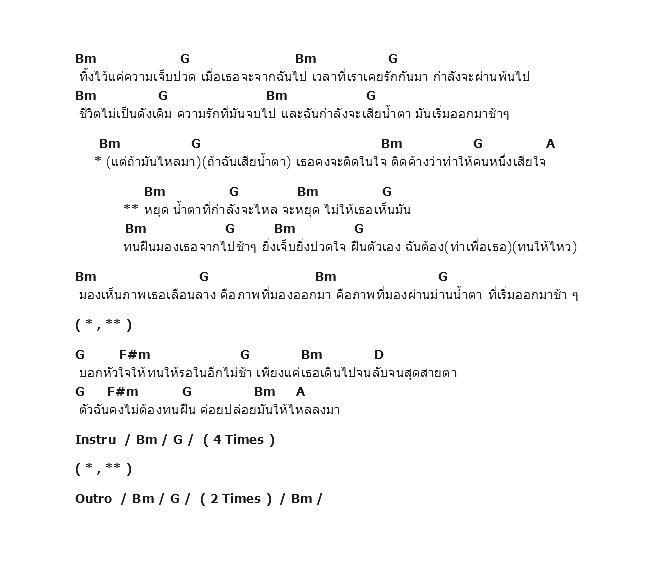 คอร์ดเพลง เนื้อเพลง หยุดน้ำตา, คอร์ดเพลง หยุดน้ำตา ของ Rapbit Dolls, คอร์ดเพลงของ Rapbit Dolls, เนื้อร้อง หยุดน้ำตา Rapbit Dolls, หยุดน้ำตา คอร์ดง่าย ๆ, คอร์ด หยุดน้ำตา ต้นฉบับ
