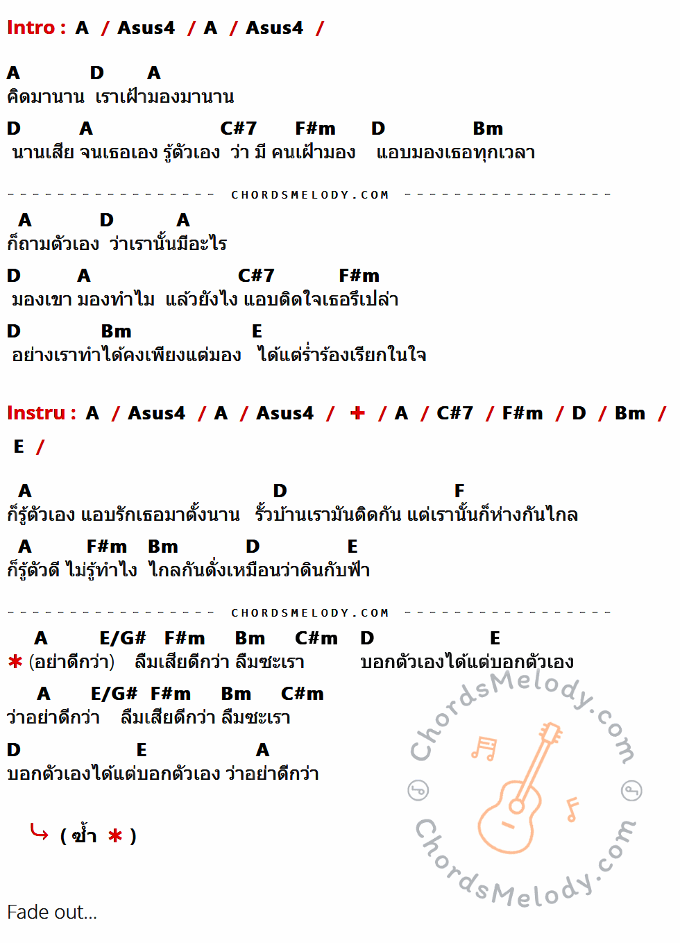 เนื้อเพลง อย่าดีกว่า ของ Micro ที่มีคอร์ด ในกลุ่มคีย์ A,Asus4,D,C#7,F#m,Bm,E,F,E/G#,C#m ประกอบ