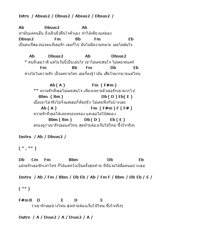 คอร์ดเพลง เนื้อเพลง เมิน, คอร์ดเพลง เมิน ของ Ok Cigarret, คอร์ดเพลงของ Ok Cigarret, เนื้อร้อง เมิน Ok Cigarret, เมิน คอร์ดง่าย ๆ, คอร์ด เมิน ต้นฉบับ