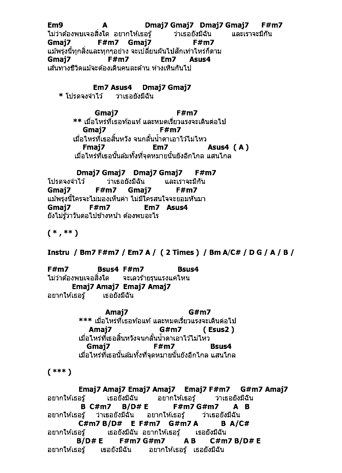 คอร์ดเพลง เนื้อเพลง อยากให้เธอรู้, คอร์ดเพลง อยากให้เธอรู้ ของ P.O.P., คอร์ดเพลงของ P.O.P., เนื้อร้อง อยากให้เธอรู้ P.O.P., อยากให้เธอรู้ คอร์ดง่าย ๆ, คอร์ด อยากให้เธอรู้ ต้นฉบับ