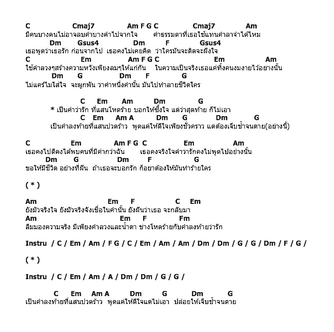 คอร์ดเพลง เนื้อเพลง คำลงท้าย, คอร์ดเพลง คำลงท้าย ของ New Old Stock, คอร์ดเพลงของ New Old Stock, เนื้อร้อง คำลงท้าย New Old Stock, คำลงท้าย คอร์ดง่าย ๆ, คอร์ด คำลงท้าย ต้นฉบับ
