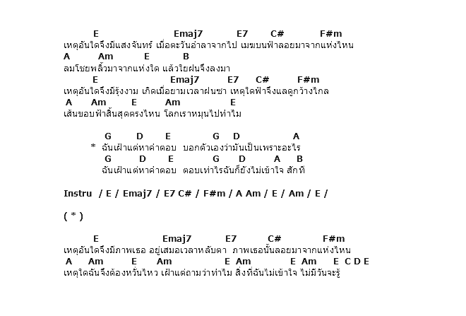 คอร์ดเพลง เนื้อเพลง ไม่มีคำตอบ, คอร์ดเพลง ไม่มีคำตอบ ของ Nuvo, คอร์ดเพลงของ Nuvo, เนื้อร้อง ไม่มีคำตอบ Nuvo, ไม่มีคำตอบ คอร์ดง่าย ๆ, คอร์ด ไม่มีคำตอบ ต้นฉบับ