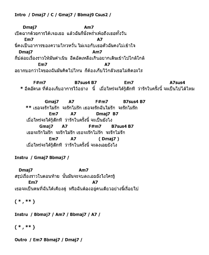 คอร์ดเพลง เนื้อเพลง รักไม่รัก, คอร์ดเพลง รักไม่รัก ของ Lula, คอร์ดเพลงของ Lula, เนื้อร้อง รักไม่รัก Lula, รักไม่รัก คอร์ดง่าย ๆ, คอร์ด รักไม่รัก ต้นฉบับ