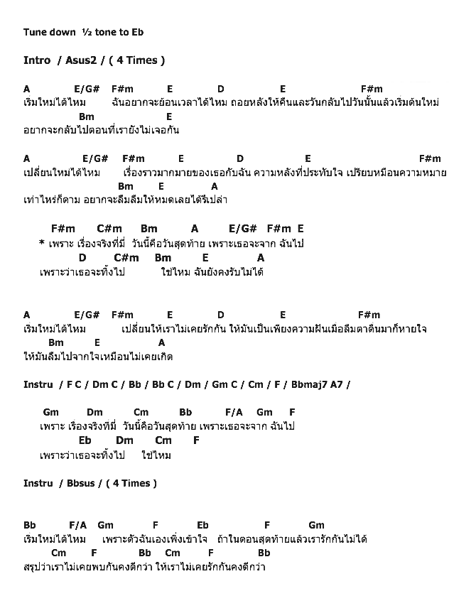 คอร์ดเพลง เนื้อเพลง เริ่มใหม่ได้ไหม, คอร์ดเพลง เริ่มใหม่ได้ไหม ของ Playground, คอร์ดเพลงของ Playground, เนื้อร้อง เริ่มใหม่ได้ไหม Playground, เริ่มใหม่ได้ไหม คอร์ดง่าย ๆ, คอร์ด เริ่มใหม่ได้ไหม ต้นฉบับ