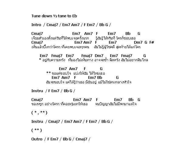 คอร์ดเพลง เนื้อเพลง ขอบใจ, คอร์ดเพลง ขอบใจ ของ Potato, คอร์ดเพลงของ Potato, เนื้อร้อง ขอบใจ Potato, ขอบใจ คอร์ดง่าย ๆ, คอร์ด ขอบใจ ต้นฉบับ