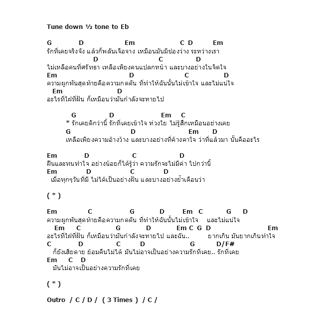 คอร์ดเพลง เนื้อเพลง รักเคยดีกว่านี้, คอร์ดเพลง รักเคยดีกว่านี้ ของ No More Tear, คอร์ดเพลงของ No More Tear, เนื้อร้อง รักเคยดีกว่านี้ No More Tear, รักเคยดีกว่านี้ คอร์ดง่าย ๆ, คอร์ด รักเคยดีกว่านี้ ต้นฉบับ