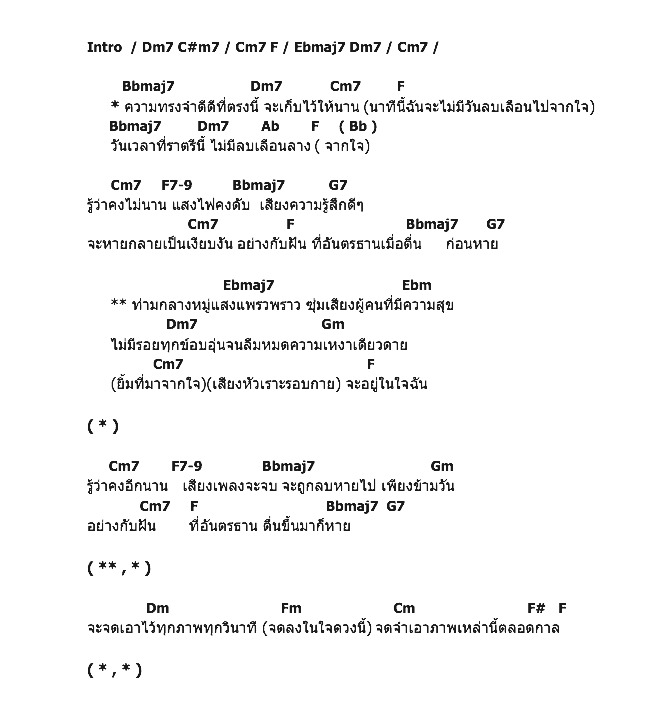 คอร์ดเพลง เนื้อเพลง ความทรงจำ, คอร์ดเพลง ความทรงจำ ของ The Begins, คอร์ดเพลงของ The Begins, เนื้อร้อง ความทรงจำ The Begins, ความทรงจำ คอร์ดง่าย ๆ, คอร์ด ความทรงจำ ต้นฉบับ