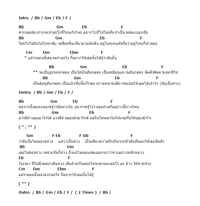คอร์ดเพลง เนื้อเพลง เป็นห่วง, คอร์ดเพลง เป็นห่วง ของ Toffy, คอร์ดเพลงของ Toffy, เนื้อร้อง เป็นห่วง Toffy, เป็นห่วง คอร์ดง่าย ๆ, คอร์ด เป็นห่วง ต้นฉบับ