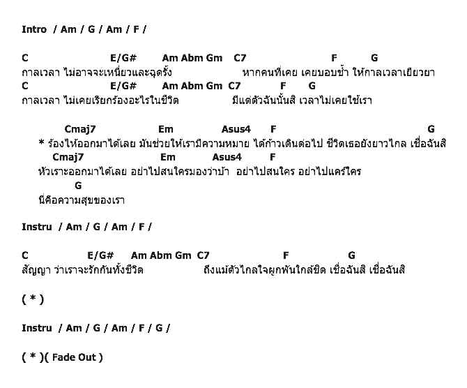 คอร์ดเพลง เนื้อเพลง กาลเวลา, คอร์ดเพลง กาลเวลา ของ Sararin, คอร์ดเพลงของ Sararin, เนื้อร้อง กาลเวลา Sararin, กาลเวลา คอร์ดง่าย ๆ, คอร์ด กาลเวลา ต้นฉบับ