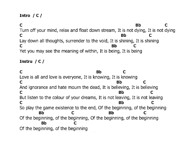 คอร์ดเพลง เนื้อเพลง Tomorrow Never Knows, คอร์ดเพลง Tomorrow Never Knows ของ The Beatles, คอร์ดเพลงของ The Beatles, เนื้อร้อง Tomorrow Never Knows The Beatles, Tomorrow Never Knows คอร์ดง่าย ๆ, คอร์ด Tomorrow Never Knows ต้นฉบับ