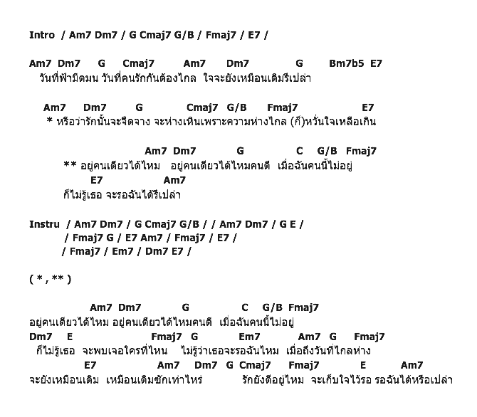 คอร์ดเพลง เนื้อเพลง อยู่คนเดียว (ได้ไหม), คอร์ดเพลง อยู่คนเดียว (ได้ไหม) ของ The Dey, คอร์ดเพลงของ The Dey, เนื้อร้อง อยู่คนเดียว (ได้ไหม) The Dey, อยู่คนเดียว (ได้ไหม) คอร์ดง่าย ๆ, คอร์ด อยู่คนเดียว (ได้ไหม) ต้นฉบับ