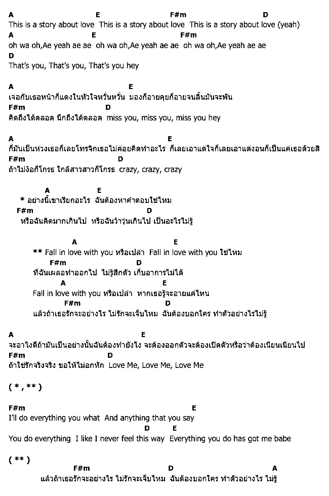 คอร์ดเพลง เนื้อเพลง Fall In Love, คอร์ดเพลง Fall In Love ของ Sugar Eyes, คอร์ดเพลงของ Sugar Eyes, เนื้อร้อง Fall In Love Sugar Eyes, Fall In Love คอร์ดง่าย ๆ, คอร์ด Fall In Love ต้นฉบับ
