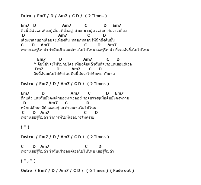 คอร์ดเพลง เนื้อเพลง เที่ยงคืนนี้, คอร์ดเพลง เที่ยงคืนนี้ ของ Tabasco, คอร์ดเพลงของ Tabasco, เนื้อร้อง เที่ยงคืนนี้ Tabasco, เที่ยงคืนนี้ คอร์ดง่าย ๆ, คอร์ด เที่ยงคืนนี้ ต้นฉบับ