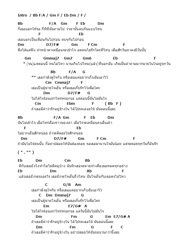 คอร์ดเพลง เนื้อเพลง ผู้ชายใจเย็น ( Demo ), คอร์ดเพลง ผู้ชายใจเย็น ( Demo ) ของ Stamp, คอร์ดเพลงของ Stamp, เนื้อร้อง ผู้ชายใจเย็น ( Demo ) Stamp, ผู้ชายใจเย็น ( Demo ) คอร์ดง่าย ๆ, คอร์ด ผู้ชายใจเย็น ( Demo ) ต้นฉบับ