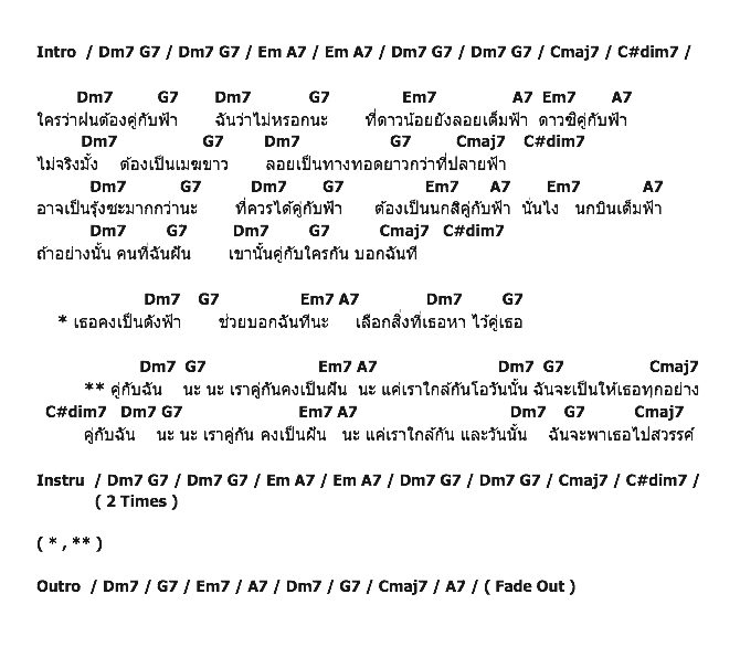 คอร์ดเพลง เนื้อเพลง คู่กัน, คอร์ดเพลง คู่กัน ของ Triumphs Kingdom, คอร์ดเพลงของ Triumphs Kingdom, เนื้อร้อง คู่กัน Triumphs Kingdom, คู่กัน คอร์ดง่าย ๆ, คอร์ด คู่กัน ต้นฉบับ