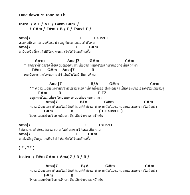 คอร์ดเพลง เนื้อเพลง ความเหงาโทรเข้ามา, คอร์ดเพลง ความเหงาโทรเข้ามา ของ Techin เตชินท์ ชยุติ, คอร์ดเพลงของ Techin เตชินท์ ชยุติ, เนื้อร้อง ความเหงาโทรเข้ามา Techin เตชินท์ ชยุติ, ความเหงาโทรเข้ามา คอร์ดง่าย ๆ, คอร์ด ความเหงาโทรเข้ามา ต้นฉบับ