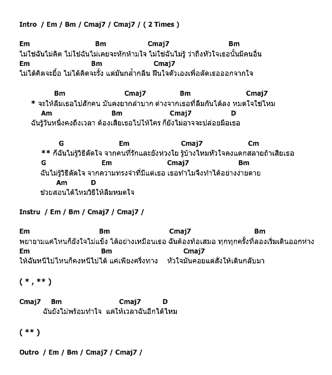 คอร์ดเพลง เนื้อเพลง วิธีตัดใจ, คอร์ดเพลง วิธีตัดใจ ของ กัน ก้องวิช, คอร์ดเพลงของ กัน ก้องวิช, เนื้อร้อง วิธีตัดใจ กัน ก้องวิช, วิธีตัดใจ คอร์ดง่าย ๆ, คอร์ด วิธีตัดใจ ต้นฉบับ