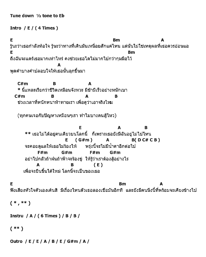 คอร์ดเพลง เนื้อเพลง เธอไม่ได้อยู่คนเดียวบนโลกนี้, คอร์ดเพลง เธอไม่ได้อยู่คนเดียวบนโลกนี้ ของ คิง พิเชษฐ์ บัวขำ The Voice, คอร์ดเพลงของ คิง พิเชษฐ์ บัวขำ The Voice, เนื้อร้อง เธอไม่ได้อยู่คนเดียวบนโลกนี้ คิง พิเชษฐ์ บัวขำ The Voice, เธอไม่ได้อยู่คนเดียวบนโลกนี้ คอร์ดง่าย ๆ, คอร์ด เธอไม่ได้อยู่คนเดียวบนโลกนี้ ต้นฉบับ