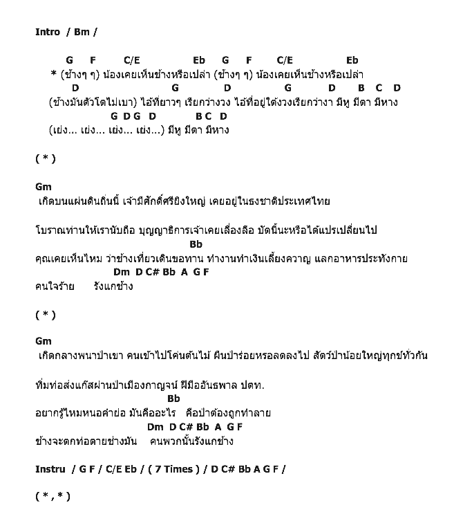 คอร์ดเพลง เนื้อเพลง ช้าง ปตท., คอร์ดเพลง ช้าง ปตท. ของ คาราบาว, คอร์ดเพลงของ คาราบาว, เนื้อร้อง ช้าง ปตท. คาราบาว, ช้าง ปตท. คอร์ดง่าย ๆ, คอร์ด ช้าง ปตท. ต้นฉบับ