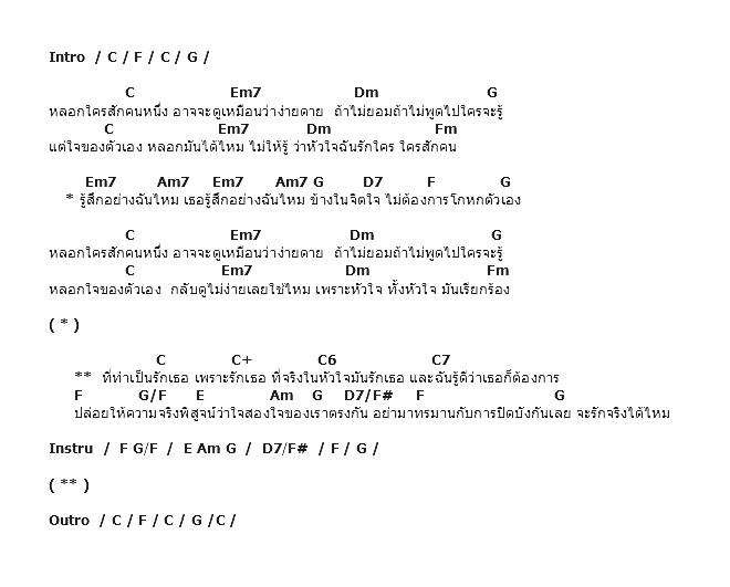 คอร์ดเพลง เนื้อเพลง รักหลอกๆ - Ost.รักหลอกๆ อย่าบอกใคร, คอร์ดเพลง รักหลอกๆ - Ost.รักหลอกๆ อย่าบอกใคร ของ โจ จิรายุส, คอร์ดเพลงของ โจ จิรายุส, เนื้อร้อง รักหลอกๆ - Ost.รักหลอกๆ อย่าบอกใคร โจ จิรายุส, รักหลอกๆ - Ost.รักหลอกๆ อย่าบอกใคร คอร์ดง่าย ๆ, คอร์ด รักหลอกๆ - Ost.รักหลอกๆ อย่าบอกใคร ต้นฉบับ