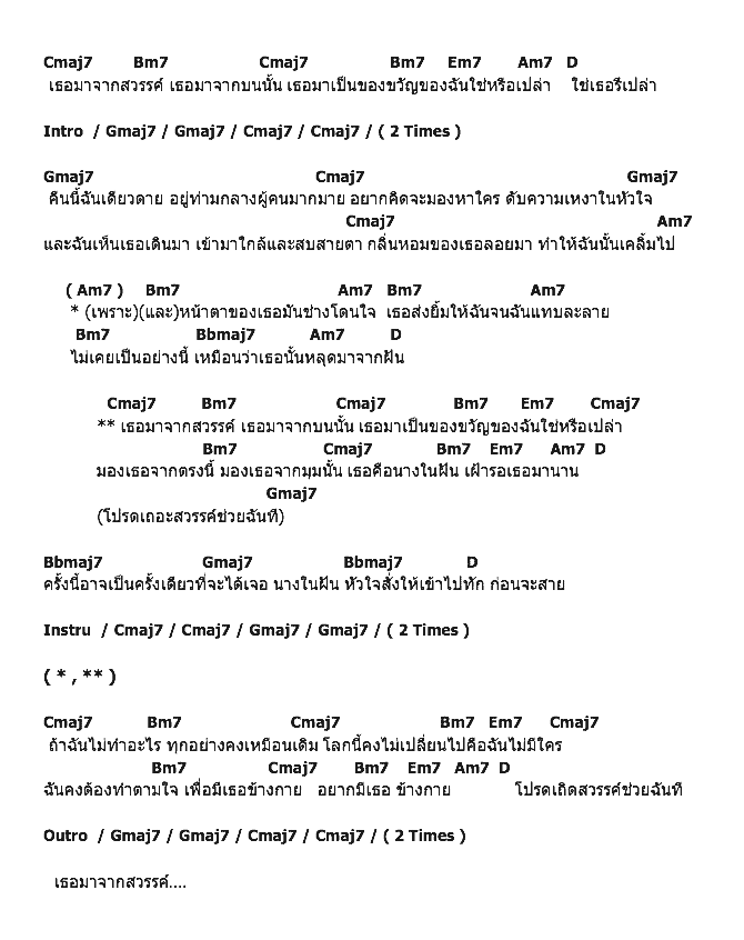 คอร์ดเพลง เนื้อเพลง เธอมาจากสวรรค์, คอร์ดเพลง เธอมาจากสวรรค์ ของ โจ๊ก เกียรติยศ, คอร์ดเพลงของ โจ๊ก เกียรติยศ, เนื้อร้อง เธอมาจากสวรรค์ โจ๊ก เกียรติยศ, เธอมาจากสวรรค์ คอร์ดง่าย ๆ, คอร์ด เธอมาจากสวรรค์ ต้นฉบับ