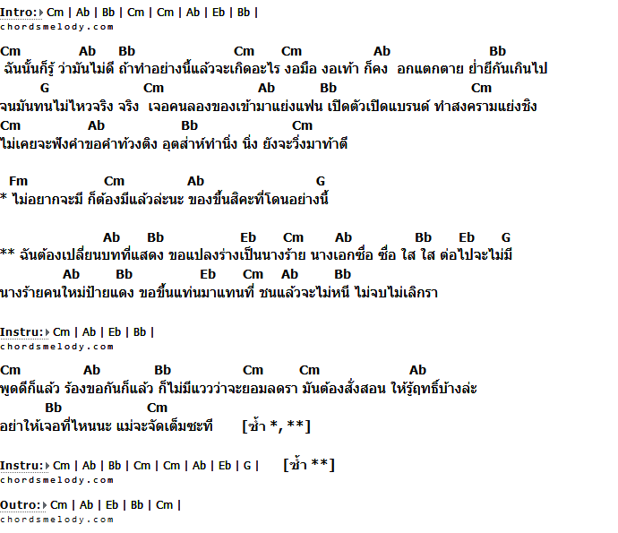 คอร์ดเพลง เนื้อเพลง นางร้ายป้ายแดง, คอร์ดเพลง นางร้ายป้ายแดง ของ กานดา อาร์ สยาม, คอร์ดเพลงของ กานดา อาร์ สยาม, เนื้อร้อง นางร้ายป้ายแดง กานดา อาร์ สยาม, นางร้ายป้ายแดง คอร์ดง่าย ๆ, คอร์ด นางร้ายป้ายแดง ต้นฉบับ