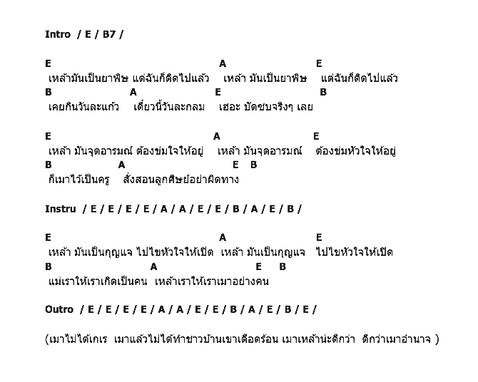 คอร์ดเพลง เนื้อเพลง ครูเหล้า, คอร์ดเพลง ครูเหล้า ของ คาราบาว, คอร์ดเพลงของ คาราบาว, เนื้อร้อง ครูเหล้า คาราบาว, ครูเหล้า คอร์ดง่าย ๆ, คอร์ด ครูเหล้า ต้นฉบับ