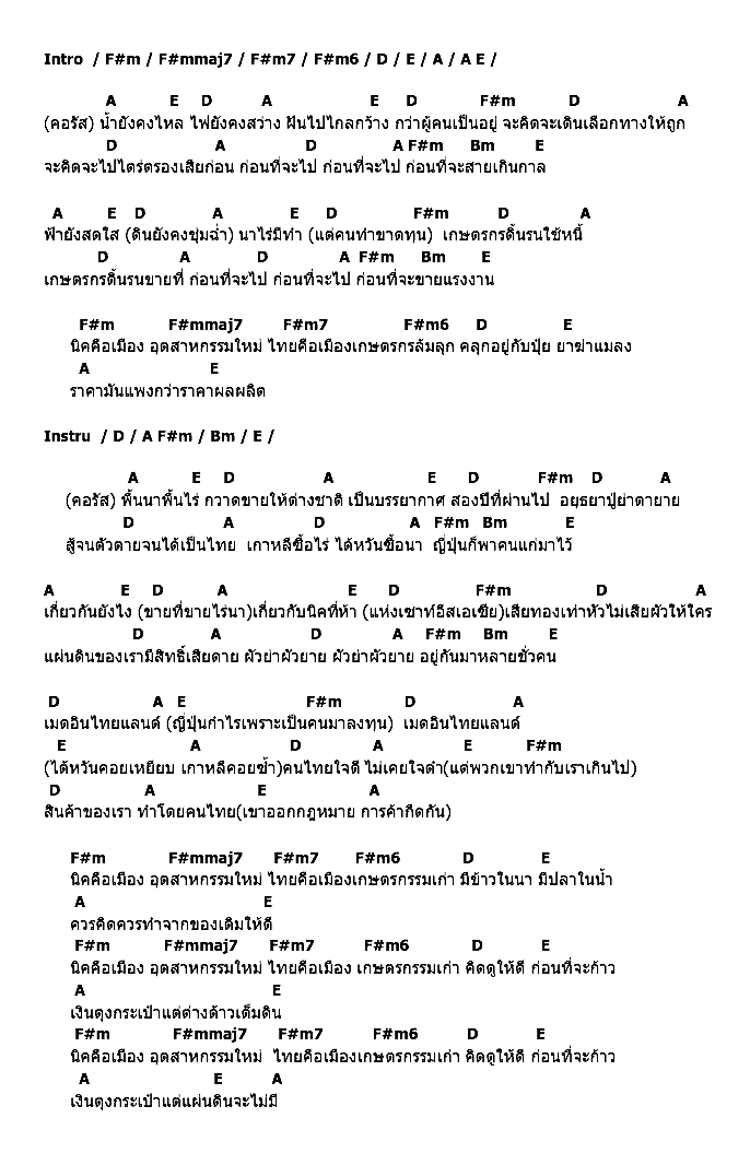 คอร์ดเพลง เนื้อเพลง นิค, คอร์ดเพลง นิค ของ คาราบาว, คอร์ดเพลงของ คาราบาว, เนื้อร้อง นิค คาราบาว, นิค คอร์ดง่าย ๆ, คอร์ด นิค ต้นฉบับ