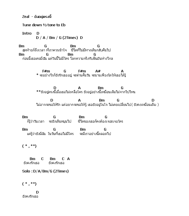 คอร์ดเพลง เนื้อเพลง ยังอยู่ตรงนี้, คอร์ดเพลง ยังอยู่ตรงนี้ ของ Zeal, คอร์ดเพลงของ Zeal, เนื้อร้อง ยังอยู่ตรงนี้ Zeal, ยังอยู่ตรงนี้ คอร์ดง่าย ๆ, คอร์ด ยังอยู่ตรงนี้ ต้นฉบับ