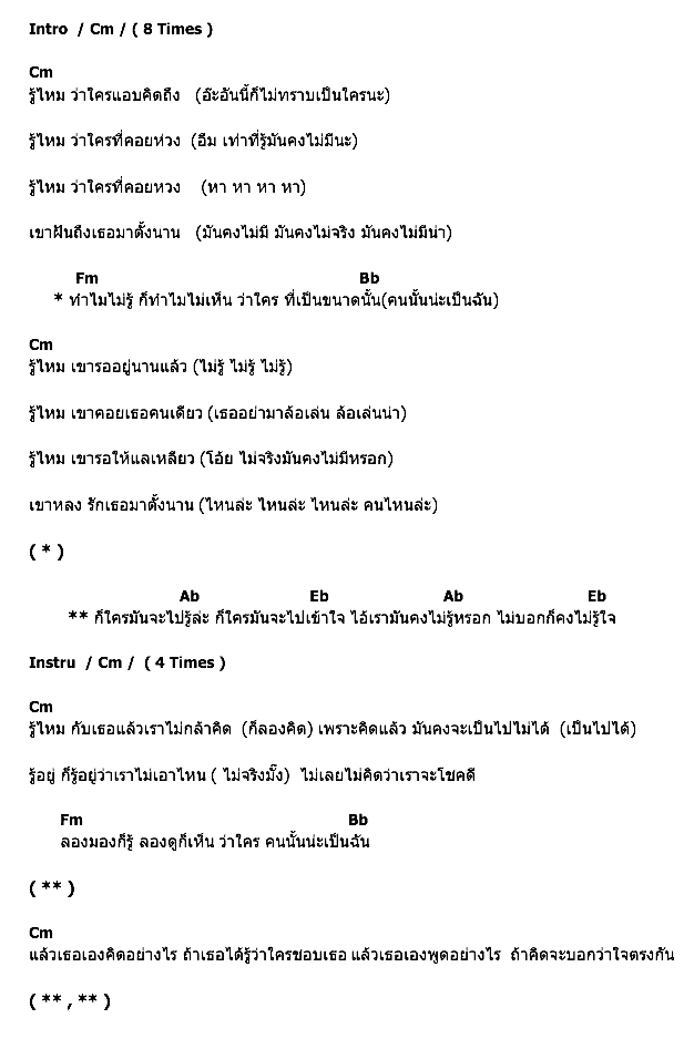 คอร์ดเพลง เนื้อเพลง ก็ใครมันจะไปรู้ละ, คอร์ดเพลง ก็ใครมันจะไปรู้ละ ของ แกรนด์ The Star Feat.ฮั่น The Star, คอร์ดเพลงของ แกรนด์ The Star Feat.ฮั่น The Star, เนื้อร้อง ก็ใครมันจะไปรู้ละ แกรนด์ The Star Feat.ฮั่น The Star, ก็ใครมันจะไปรู้ละ คอร์ดง่าย ๆ, คอร์ด ก็ใครมันจะไปรู้ละ ต้นฉบับ