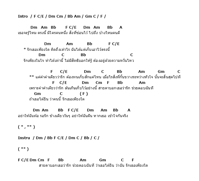 คอร์ดเพลง เนื้อเพลง แค่คำคำเดียว - Ost.มาลัยสามชาย, คอร์ดเพลง แค่คำคำเดียว - Ost.มาลัยสามชาย ของ แก้ม วิชญาณี The Star, คอร์ดเพลงของ แก้ม วิชญาณี The Star, เนื้อร้อง แค่คำคำเดียว - Ost.มาลัยสามชาย แก้ม วิชญาณี The Star, แค่คำคำเดียว - Ost.มาลัยสามชาย คอร์ดง่าย ๆ, คอร์ด แค่คำคำเดียว - Ost.มาลัยสามชาย ต้นฉบับ