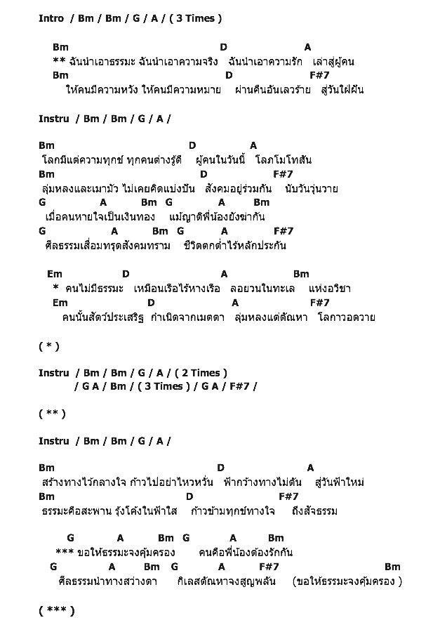 คอร์ดเพลง เนื้อเพลง ธรรมะ, คอร์ดเพลง ธรรมะ ของ คาราบาว, คอร์ดเพลงของ คาราบาว, เนื้อร้อง ธรรมะ คาราบาว, ธรรมะ คอร์ดง่าย ๆ, คอร์ด ธรรมะ ต้นฉบับ
