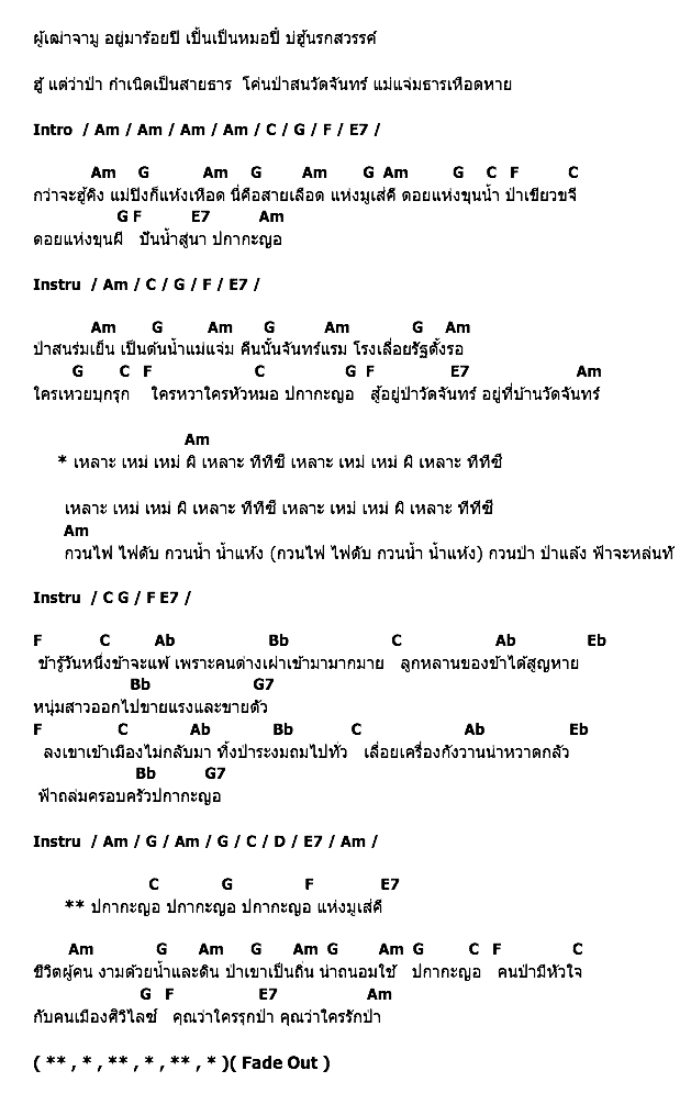 คอร์ดเพลง เนื้อเพลง ปกากะญอ, คอร์ดเพลง ปกากะญอ ของ คาราบาว, คอร์ดเพลงของ คาราบาว, เนื้อร้อง ปกากะญอ คาราบาว, ปกากะญอ คอร์ดง่าย ๆ, คอร์ด ปกากะญอ ต้นฉบับ