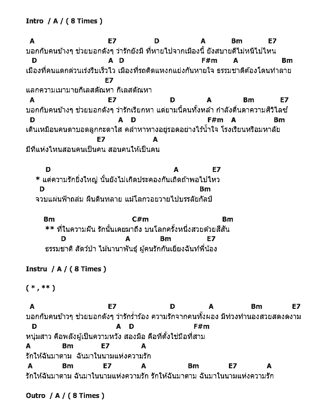 คอร์ดเพลง เนื้อเพลง ในนามแห่งความรัก, คอร์ดเพลง ในนามแห่งความรัก ของ คาราบาว, คอร์ดเพลงของ คาราบาว, เนื้อร้อง ในนามแห่งความรัก คาราบาว, ในนามแห่งความรัก คอร์ดง่าย ๆ, คอร์ด ในนามแห่งความรัก ต้นฉบับ