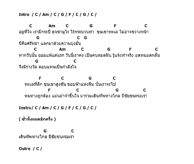 คอร์ดเพลง เนื้อเพลง เดินทัพทางไกล, คอร์ดเพลง เดินทัพทางไกล ของ คาราบาว, คอร์ดเพลงของ คาราบาว, เนื้อร้อง เดินทัพทางไกล คาราบาว, เดินทัพทางไกล คอร์ดง่าย ๆ, คอร์ด เดินทัพทางไกล ต้นฉบับ