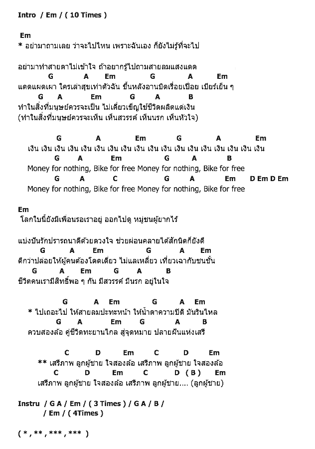 คอร์ดเพลง เนื้อเพลง ลูกผู้ชายหัวใจสองล้อ, คอร์ดเพลง ลูกผู้ชายหัวใจสองล้อ ของ คาราบาว, คอร์ดเพลงของ คาราบาว, เนื้อร้อง ลูกผู้ชายหัวใจสองล้อ คาราบาว, ลูกผู้ชายหัวใจสองล้อ คอร์ดง่าย ๆ, คอร์ด ลูกผู้ชายหัวใจสองล้อ ต้นฉบับ