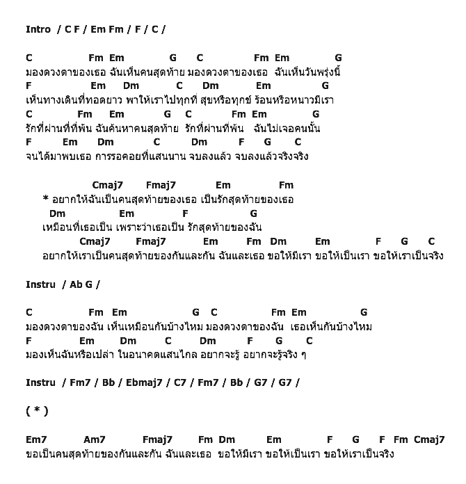 คอร์ดเพลง เนื้อเพลง อยากให้ฉันเป็นคนสุดท้ายของเธอ, คอร์ดเพลง อยากให้ฉันเป็นคนสุดท้ายของเธอ ของ เบล ปนัสดา Af10, คอร์ดเพลงของ เบล ปนัสดา Af10, เนื้อร้อง อยากให้ฉันเป็นคนสุดท้ายของเธอ เบล ปนัสดา Af10, อยากให้ฉันเป็นคนสุดท้ายของเธอ คอร์ดง่าย ๆ, คอร์ด อยากให้ฉันเป็นคนสุดท้ายของเธอ ต้นฉบับ