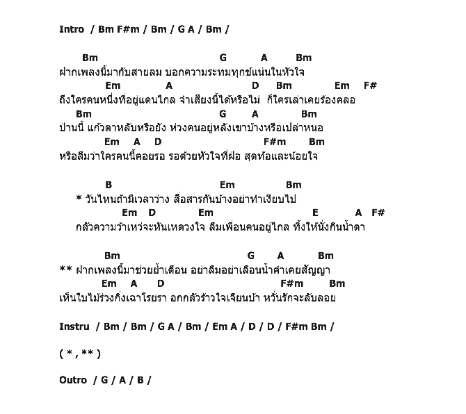 คอร์ดเพลง เนื้อเพลง ฝากเพลงลอยลม, คอร์ดเพลง ฝากเพลงลอยลม ของ เท่ห์ อุเทน พรหมมินทร์, คอร์ดเพลงของ เท่ห์ อุเทน พรหมมินทร์, เนื้อร้อง ฝากเพลงลอยลม เท่ห์ อุเทน พรหมมินทร์, ฝากเพลงลอยลม คอร์ดง่าย ๆ, คอร์ด ฝากเพลงลอยลม ต้นฉบับ