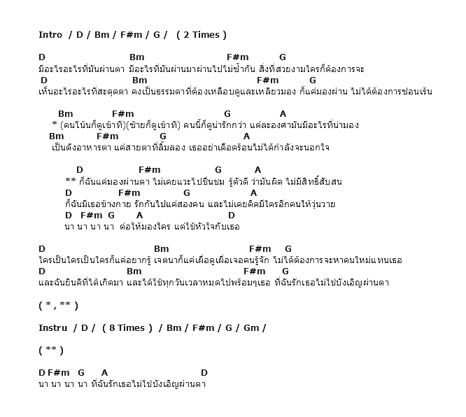 คอร์ดเพลง เนื้อเพลง ผ่านตา, คอร์ดเพลง ผ่านตา ของ แดน วรเวช, คอร์ดเพลงของ แดน วรเวช, เนื้อร้อง ผ่านตา แดน วรเวช, ผ่านตา คอร์ดง่าย ๆ, คอร์ด ผ่านตา ต้นฉบับ