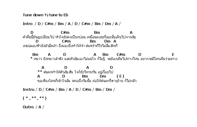 คอร์ดเพลง เนื้อเพลง สักคนเมื่อฝนพรำ, คอร์ดเพลง สักคนเมื่อฝนพรำ ของ ใบตอง, คอร์ดเพลงของ ใบตอง, เนื้อร้อง สักคนเมื่อฝนพรำ ใบตอง, สักคนเมื่อฝนพรำ คอร์ดง่าย ๆ, คอร์ด สักคนเมื่อฝนพรำ ต้นฉบับ