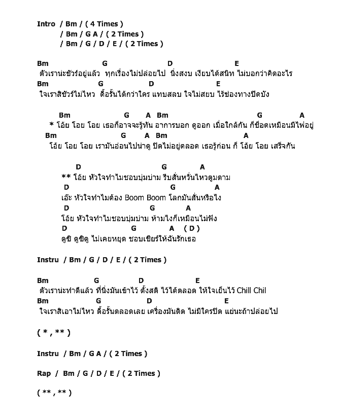 คอร์ดเพลง เนื้อเพลง บุ่มบ่าม, คอร์ดเพลง บุ่มบ่าม ของ ทาทา ยัง, คอร์ดเพลงของ ทาทา ยัง, เนื้อร้อง บุ่มบ่าม ทาทา ยัง, บุ่มบ่าม คอร์ดง่าย ๆ, คอร์ด บุ่มบ่าม ต้นฉบับ