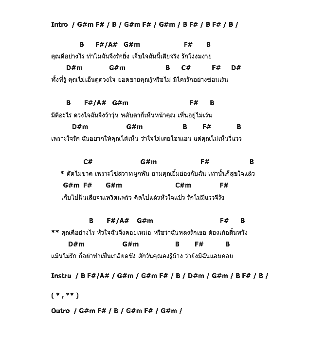 คอร์ดเพลง เนื้อเพลง แอบคอย, คอร์ดเพลง แอบคอย ของ ต่าย อรทัย, คอร์ดเพลงของ ต่าย อรทัย, เนื้อร้อง แอบคอย ต่าย อรทัย, แอบคอย คอร์ดง่าย ๆ, คอร์ด แอบคอย ต้นฉบับ